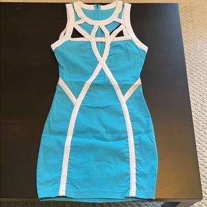 Blue mini dress